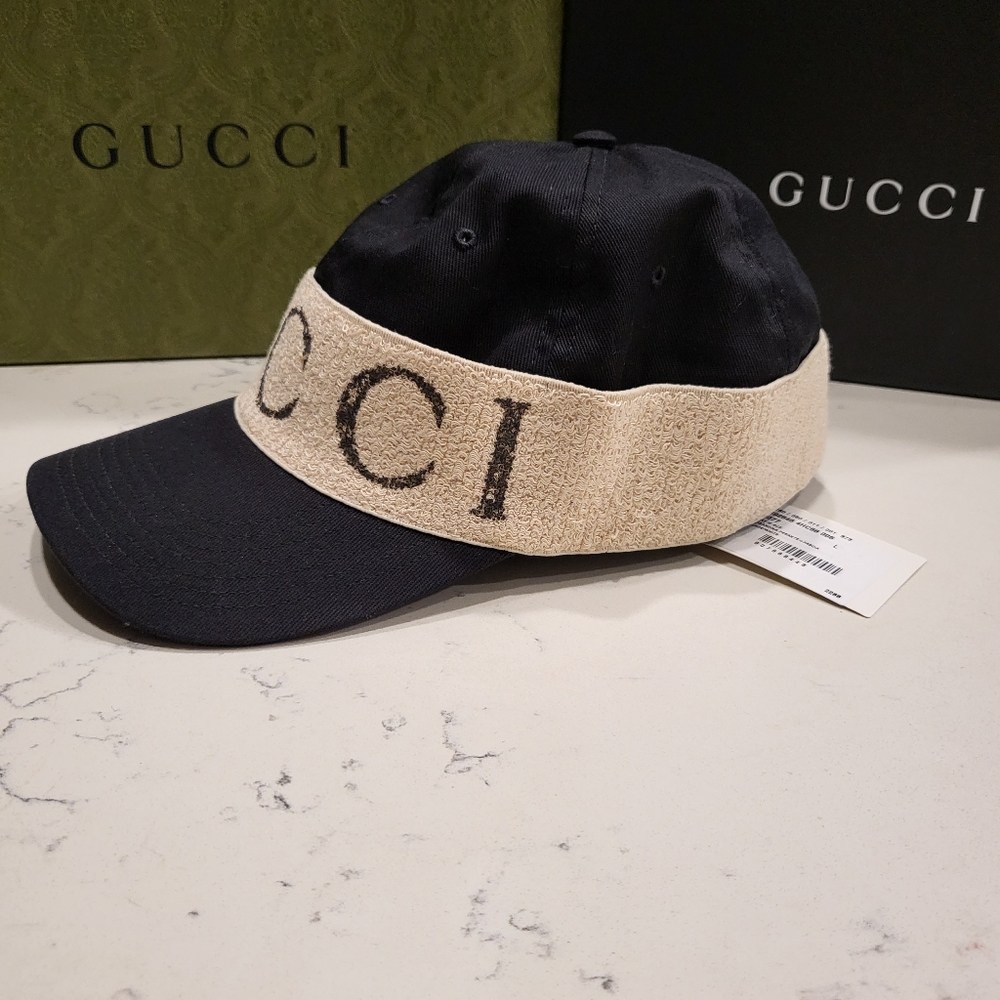 Gucci Intarsia Knit Logo Baseball Cap - Picture 4 of 8